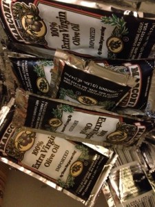 Carry your own olive oil for salads.