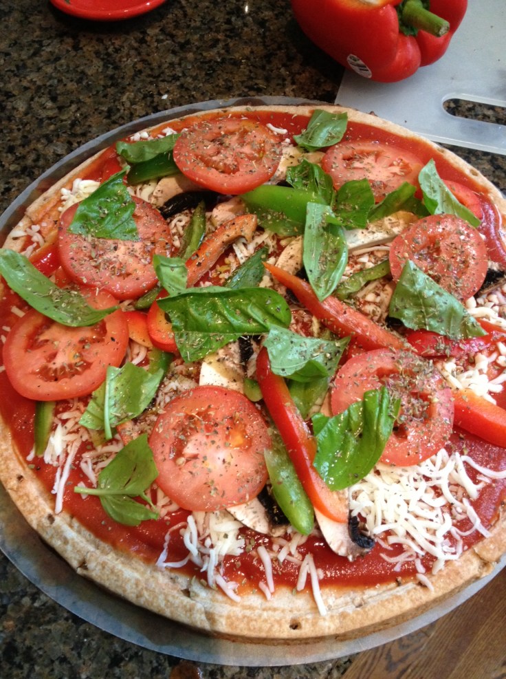 I've come up with a relatively low-salt, low-fat pizza, but any takeout will have both too much salt and too much fat in the cheese, even without adding meats.