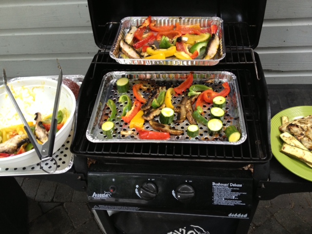 I'm using my gas grill here but have done them on charcoal as well for an outdoorsy taste.