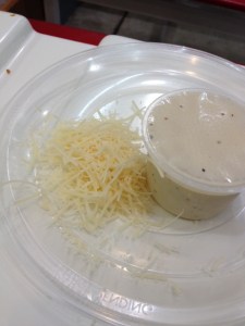 Remove and discard the Caesar dressing and most of the cheese. Don't even ask for the croutons.