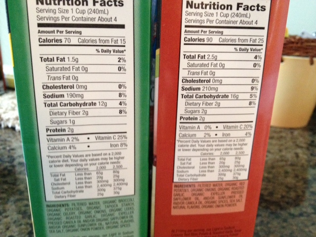 Imagine soups are low in sodium and fat, a rarity for any prepared soup.