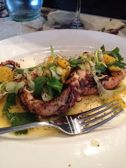 The octopus at Bolwood was delicious and tender, I could have eaten four orders instead of the two shown here that I ordered. 