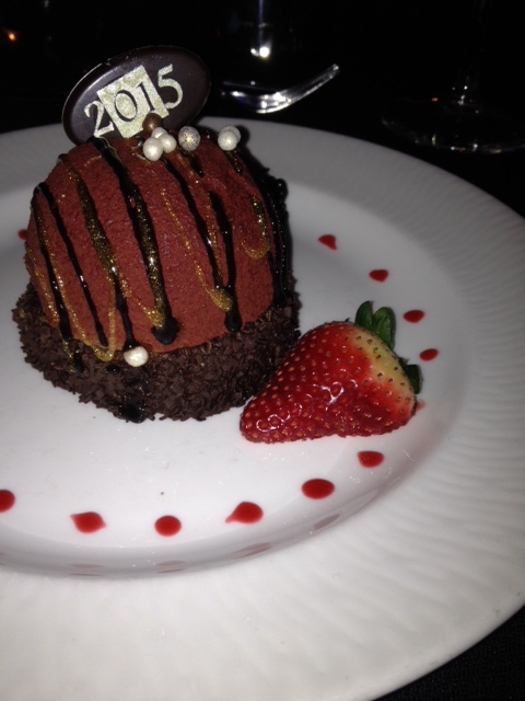 My wonderful chocolate dessert at the Orrington.