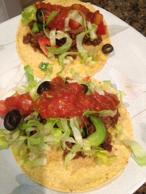 Use extra-lean ground beef and low-salt salsa, low-salt olives and low-salt tortillas.