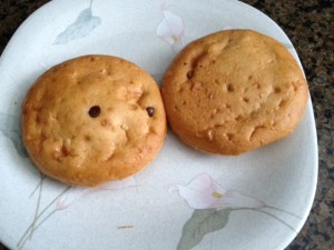 Here's what they really look like on a  small plate.Find the chips?