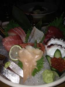 My wonderous birthday sashimi platter at Morimoto's.