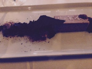 I loved the chocolate mousse that started this cake plate.