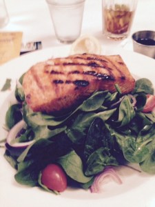 My Celtic Knot salmon salad.