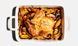 Try skinless chicken breasts instead of the whole chicken to cut the fat.